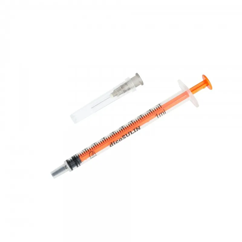 [IN-U100-1-BL btc] Seringue à insuline 1ml avec aiguille 0.4 x 13mm (100 U.I./ml) x 100 unités