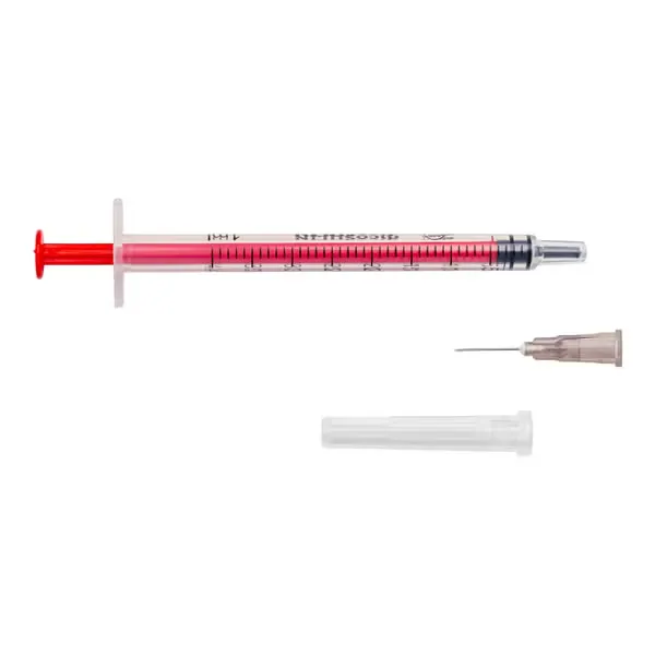 [IN-U40-1-BL btc] Seringue à insuline 1ml avec aiguille 0.4 x 13mm (40 U.I./ml) x 100 unités