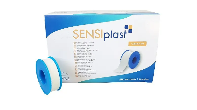 [STA25009W] Bande adhésive textile blanche SENSIplast, rouleau de 2,5cm x 9,14m x 12 unités